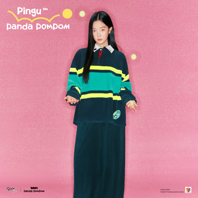野兽派家居（tbh）PINPOM Polo领摇粒绒家居服套装可外穿情侣睡衣 Polo领摇粒绒家居服 长款套装 黄绿条纹 S
