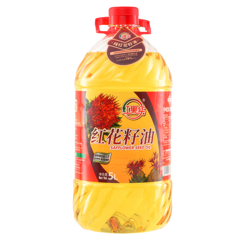 红果实新疆红花籽油5l桶装一级物理压榨食用油可口服烟点高适合中式