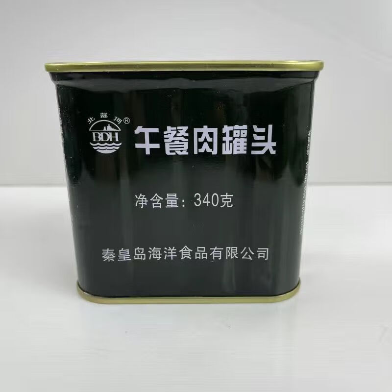 北戴河罐頭4003廠單罐批發(fā)熟食紅燒肉類即食火鍋下飯菜應(yīng)急 340g 午餐肉