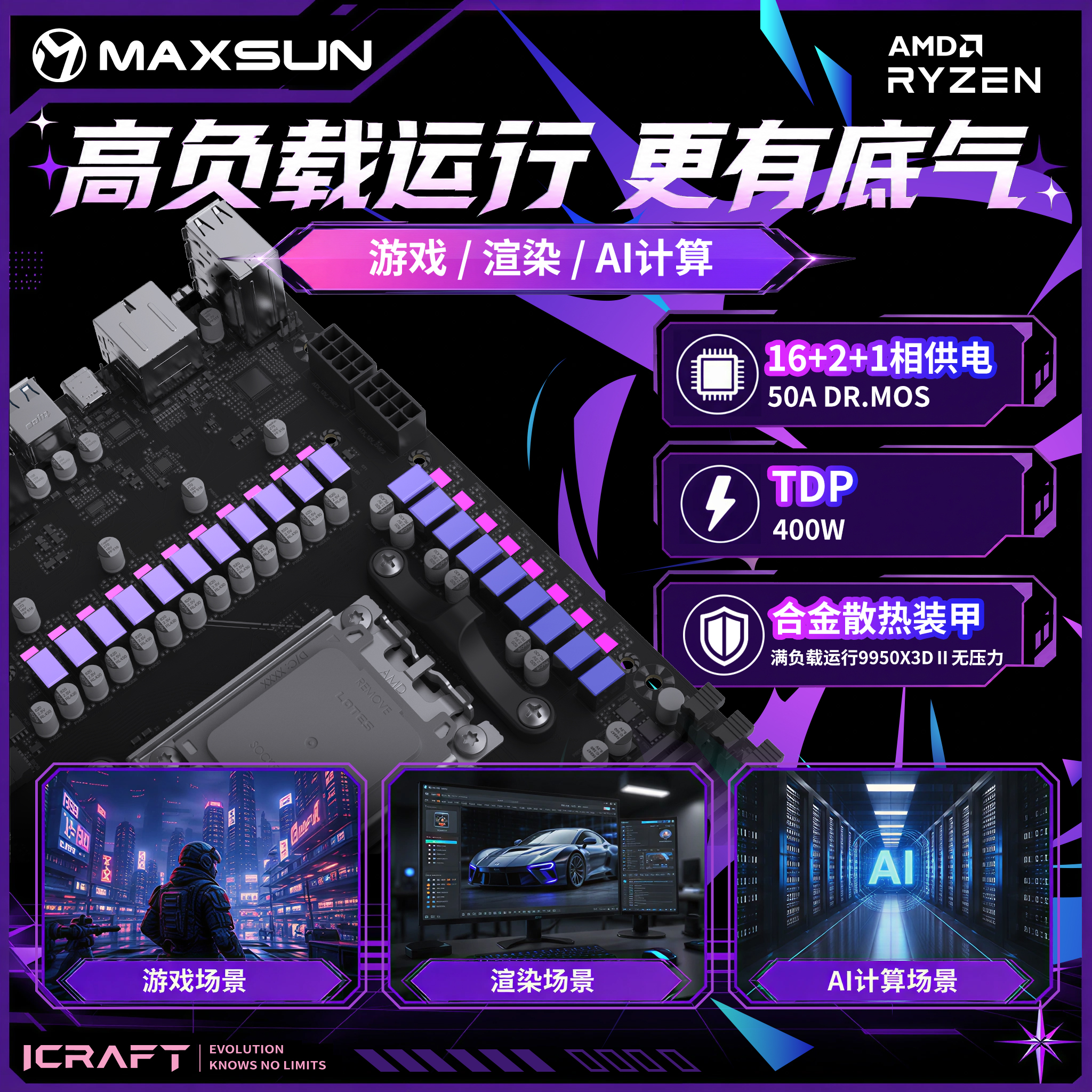 铭瑄 iCraft B850 AIGA瑷珈 图 5