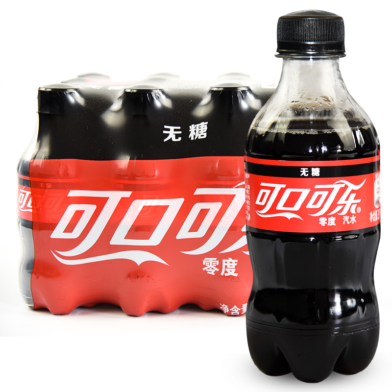 可口可乐无糖零度300ml*12瓶碳酸饮料迷你整箱汽水饮料.