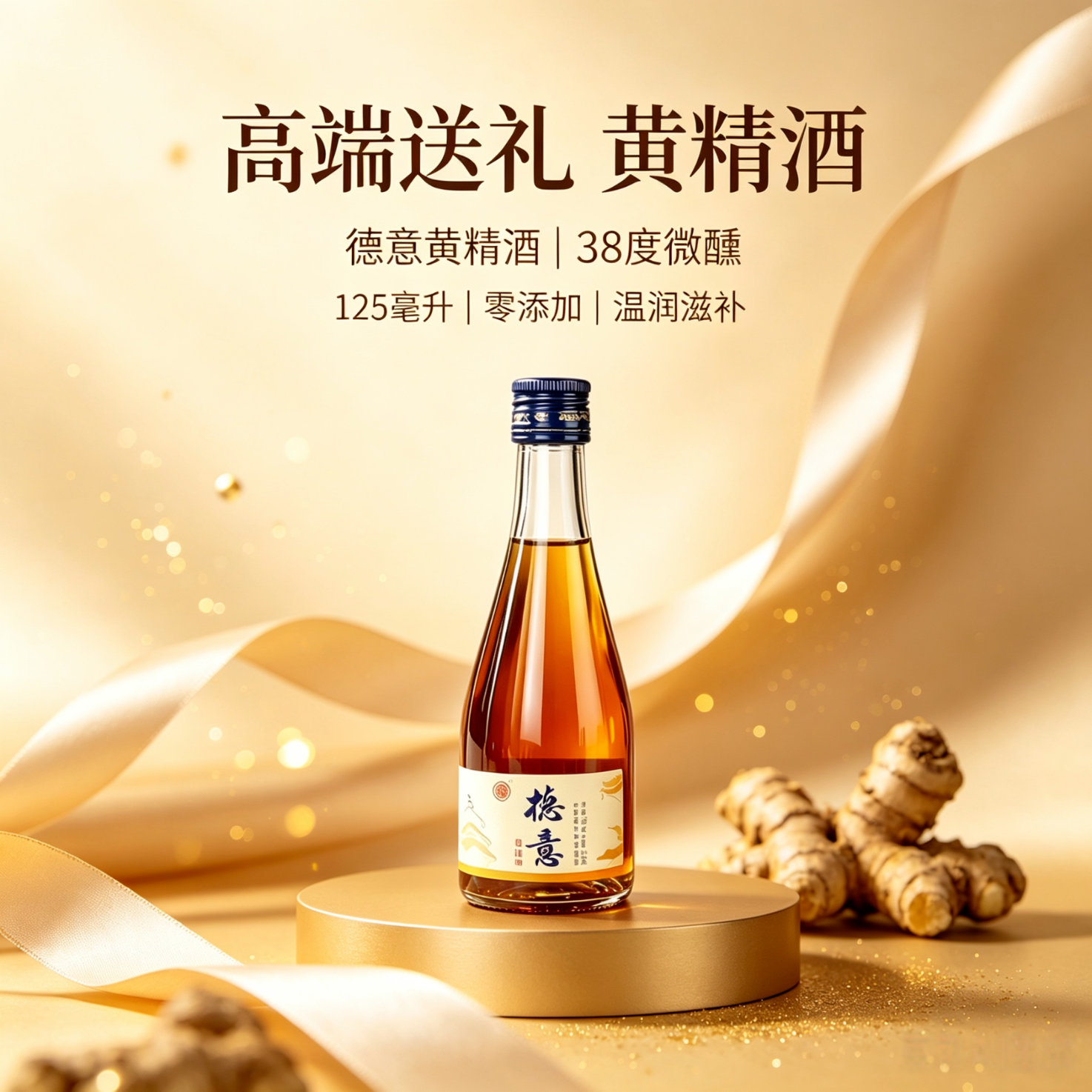 德意黄精酒礼盒装125ml四瓶零糖零脂零添加草本香送礼节日庆祝 38%vol 125mL 4瓶