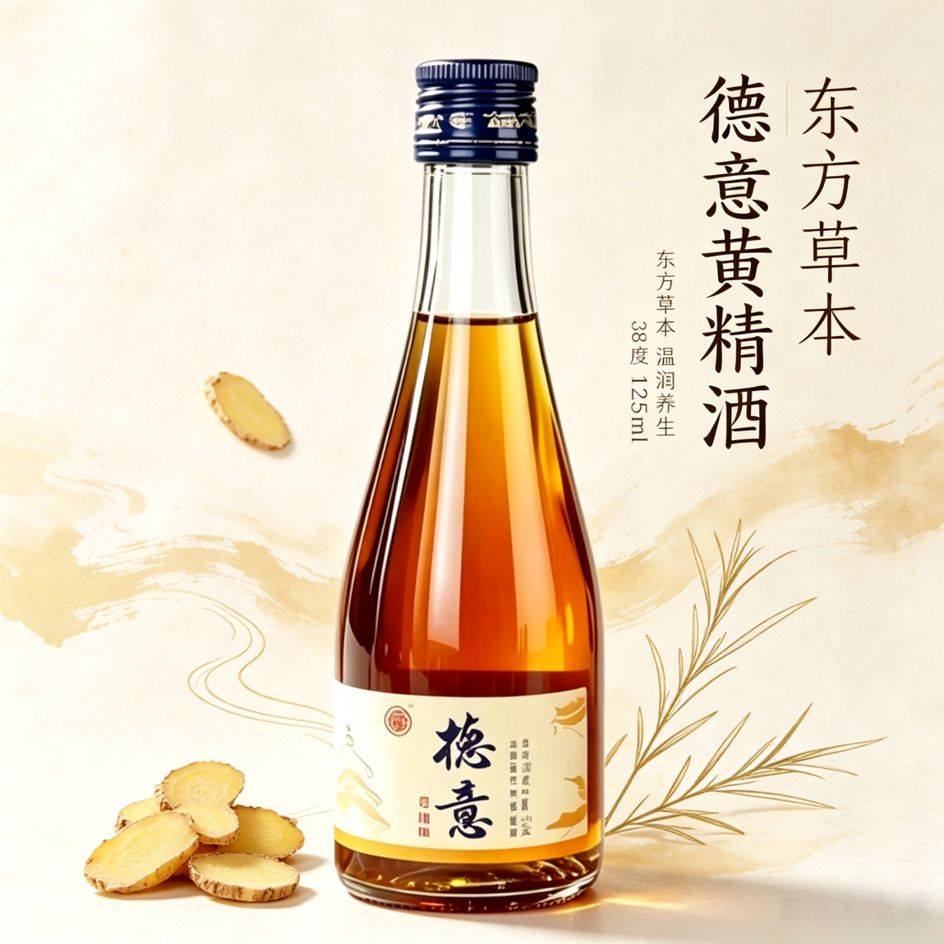 德意黄精酒礼盒装125ml四瓶零糖零脂零添加草本香送礼节日庆祝 38%vol 125mL 4瓶