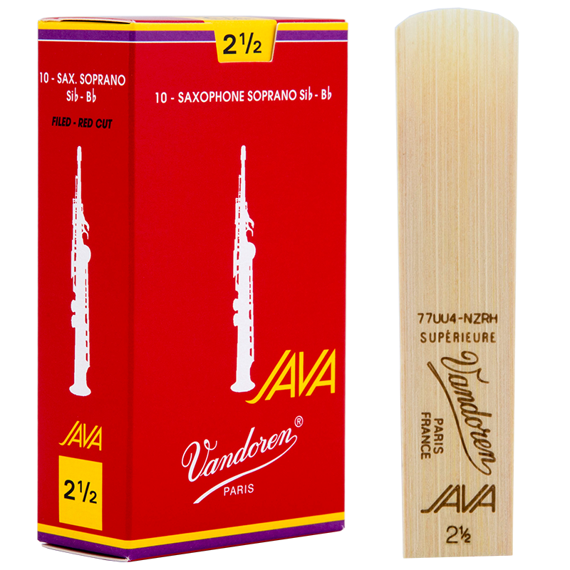 海尚 Vandoren彎德林紅盒高音薩克斯哨片JAVA降B彎得林高音直管流行 2.5號一盒（10片）