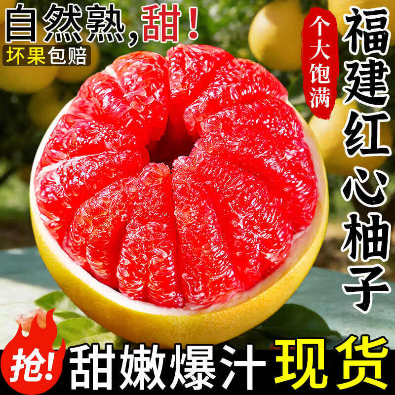 贡鲜果农红心蜜柚净重4.5-5斤 15.9元 - 86线报