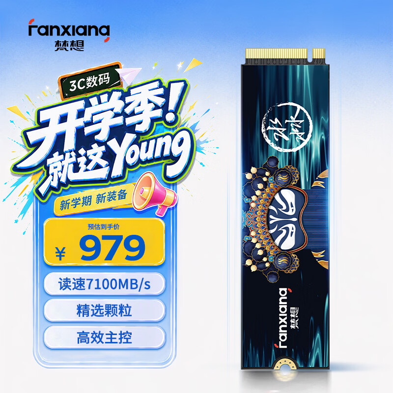 梵想（FANXIANG）1TB SSD固态硬盘 M.2接口NVMe协议PCIe4.0x4 PS5台式机笔记本电脑扩展硬盘 PC存储配件 S790E