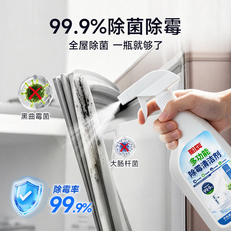 船牌清洁剂多功能除霉清洁剂墙体除霉剂防霉防潮清洁神器除味驱虫家用 【快速除霉】多功能除霉500ml*2瓶
