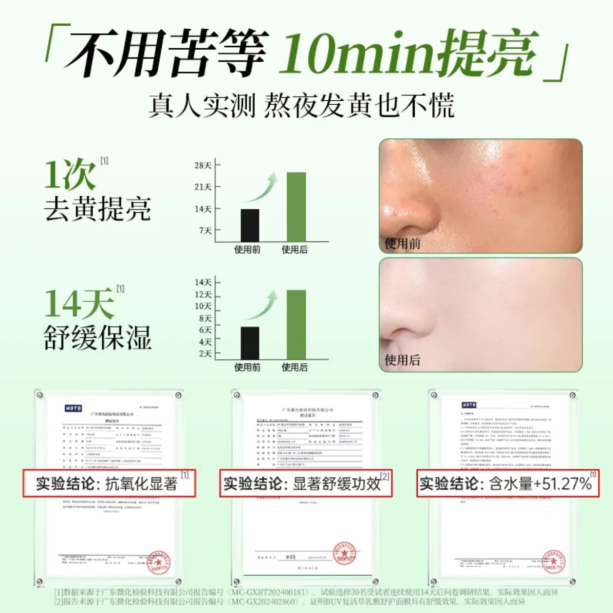 BUV复活草涂抹面膜补水去黄气暗沉提亮肤色抗氧化免洗睡眠面膜敏感肌 【1瓶】BUV复活草面膜120g 【正品保证,现货速发】