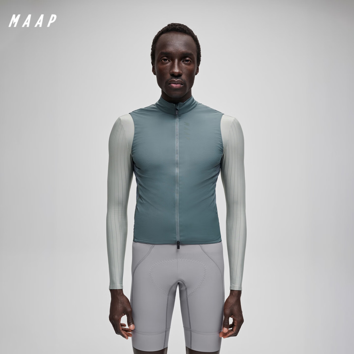 MAAP【新品】男士 Team Flow+Vest 抓绒保暖防风骑行马甲 灰绿色 M
