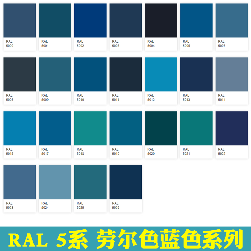 三和劳尔5019ral5005信号蓝ral5015天蓝色5017交通蓝喷漆整箱 ral蓝色