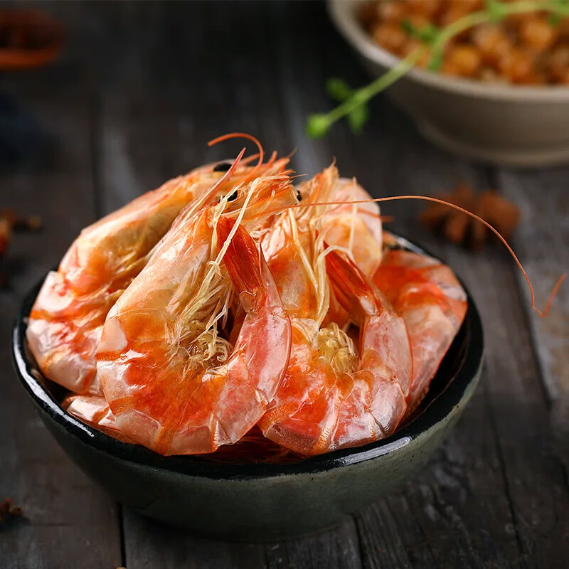一虾一世界即食烤虾干 活虾现烤海虾 孕妇儿童海产小吃宝宝零食 健康轻食 烤虾干250g【45-55只】