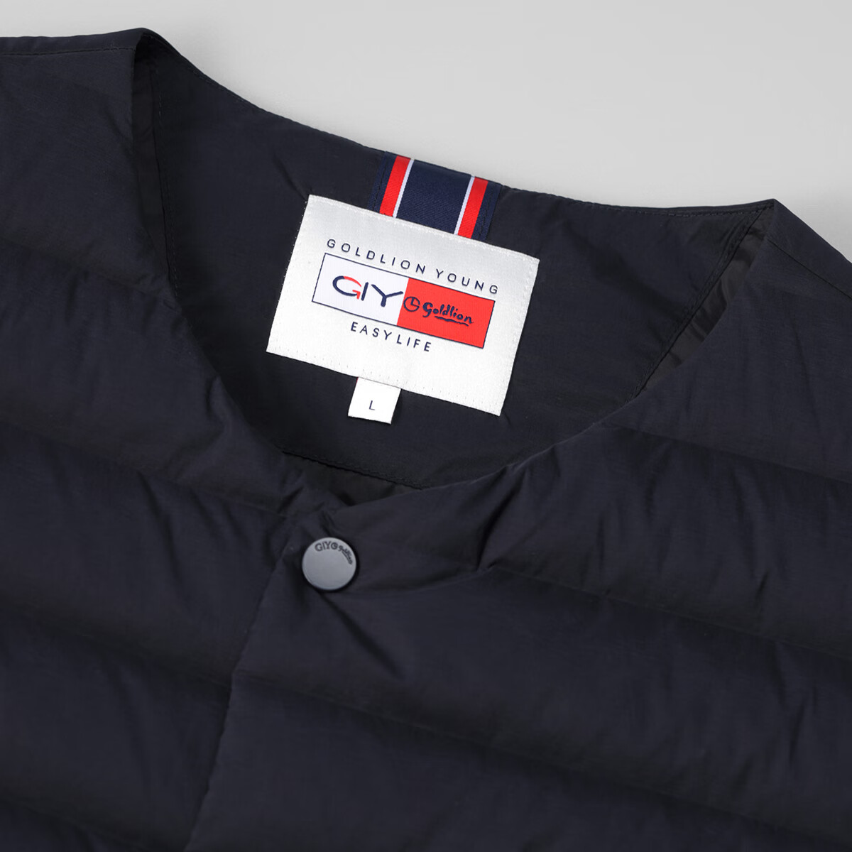 金利来三防耐脏休闲男冬季保暖内穿无袖羽绒马甲背心外套VDR0113-NK105 藏青色 XL