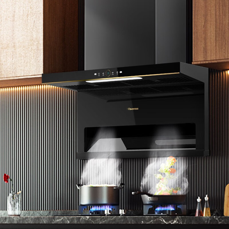 海信(hisense)顶侧双吸油烟机抽油烟机7字型 23立方挥手感应免拆洗
