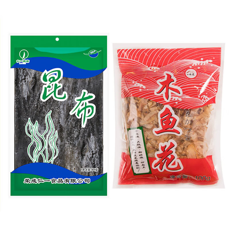 昆布日式关东煮食材厚海带大片真昆布干货寿喜锅材料 昆布 木鱼花100g