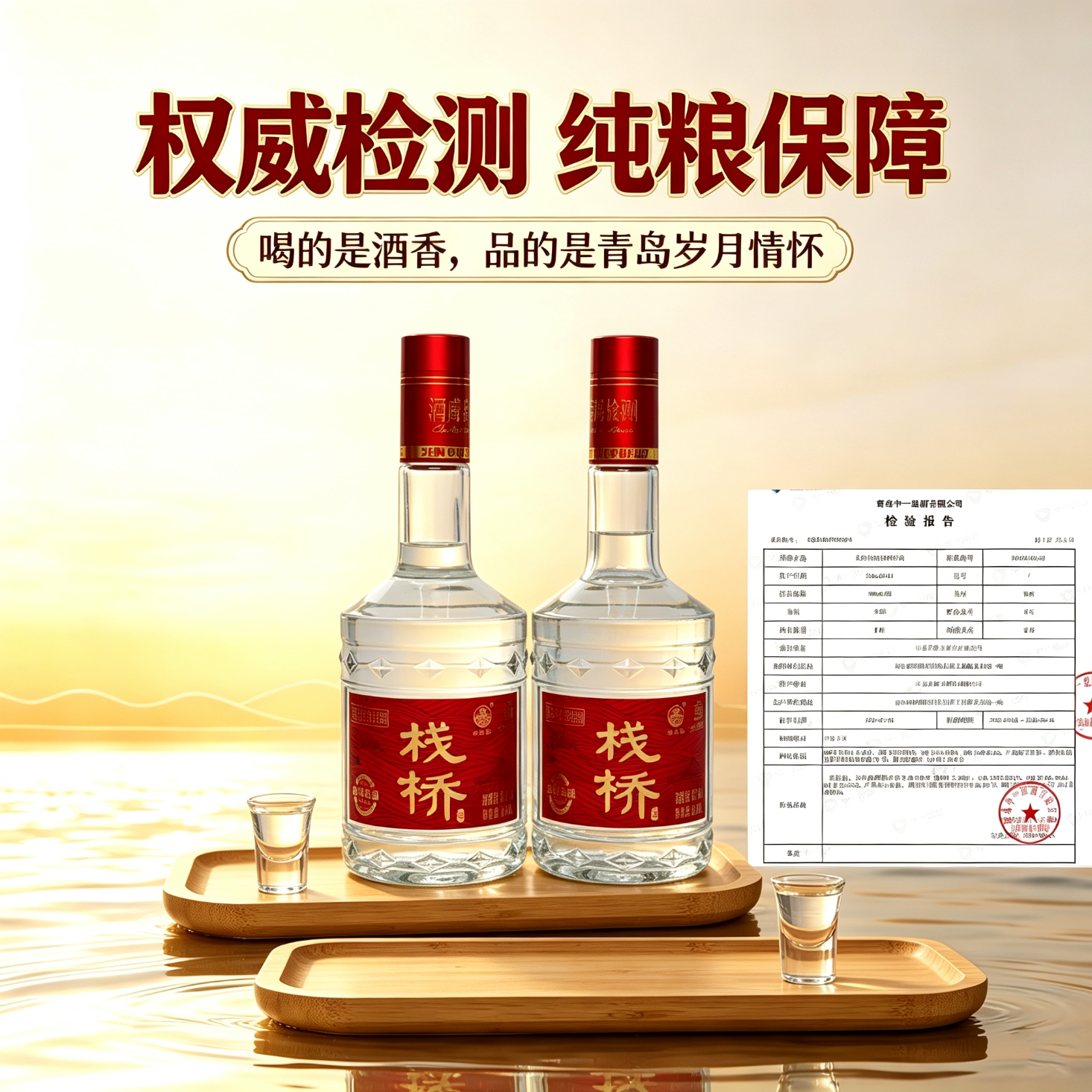 栈桥酒海陈酿浓香型白酒52度礼盒装五粮纯粮酿造大曲发酵 52度 500mL 6瓶 【整箱装】
