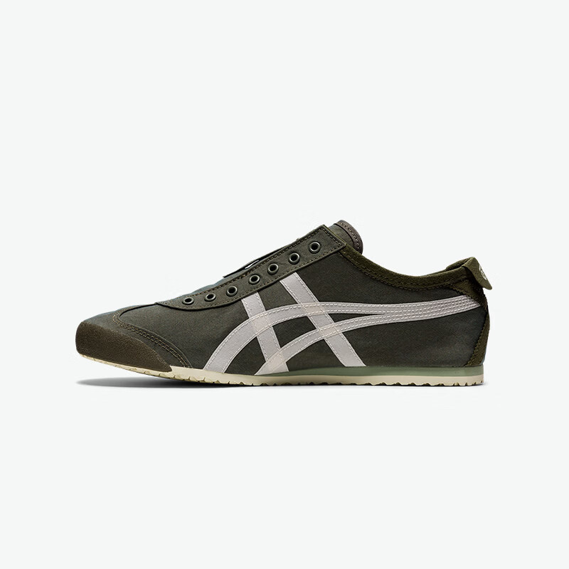 Onitsuka Tiger鬼塚虎MEXICO 66™ SLIP-ON男女懒人一脚蹬透气运动休闲鞋 橄榄绿 46