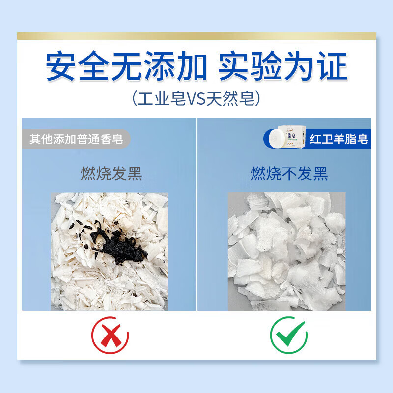 红卫羊脂皂老牌国货肥皂洗澡控油洗脸洗澡二合一控油去黑头洁面皂沐浴 【囤货首选】羊脂皂 120g 5块