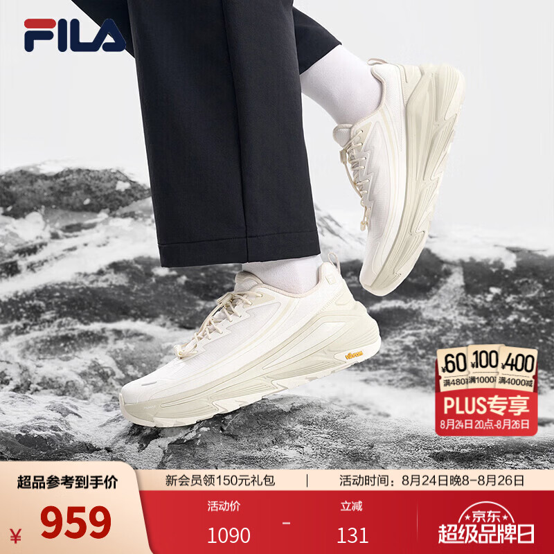 斐乐（FILA）多洛鞋丨防泼水户外鞋26秋冬新款女鞋运动鞋跑步休闲 椰浆白-CA 37.5