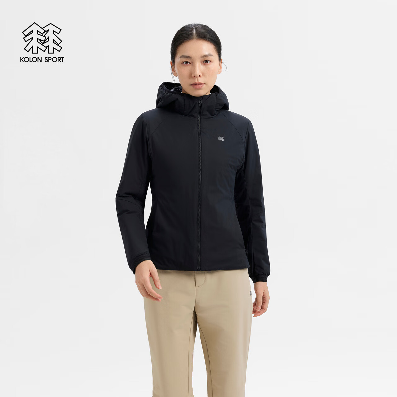 KOLON SPORT/可隆户外棉服 女耐磨透湿防泼水P棉拼接INSULATED棉服