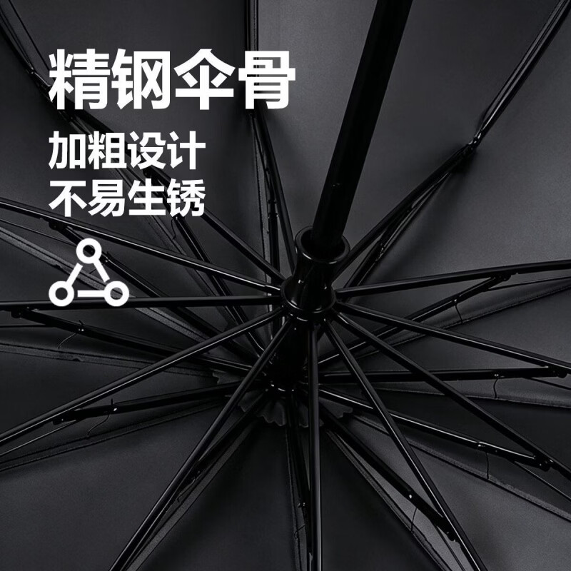 CRHMMFLF140cm特大号抗暴风雨雨伞加大加固加粗晴两用太阳儿童雨伞防晒伞 【140cm特大号抗暴风雨加大加固加粗-星耀黑