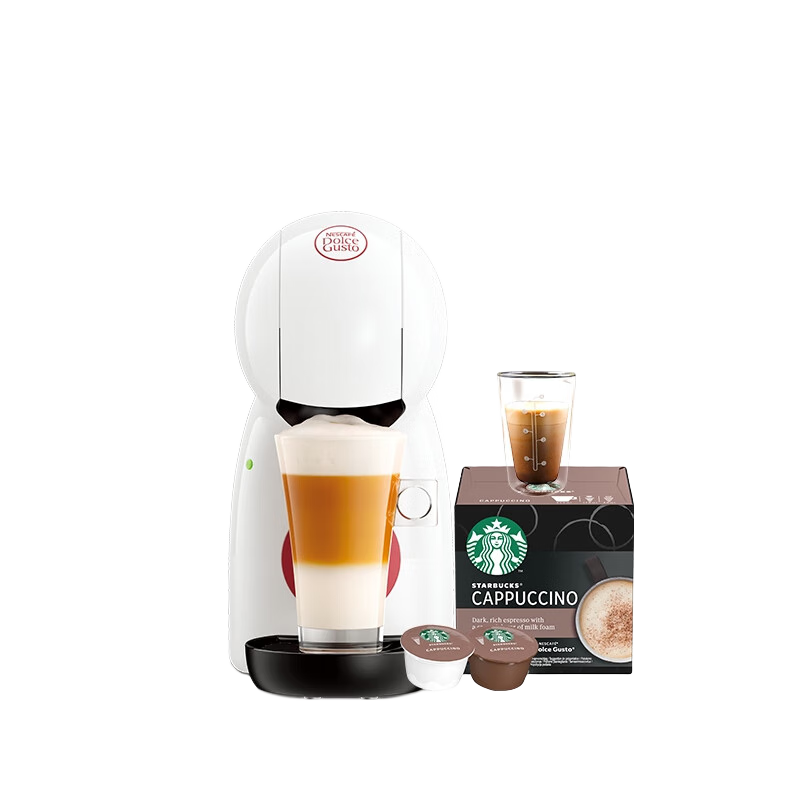 雀巢多趣酷思x星巴克 半自动家用胶囊咖啡机套装 含小星星Piccolo XS 白 x1+星巴克胶囊x1 入门款 559.05元