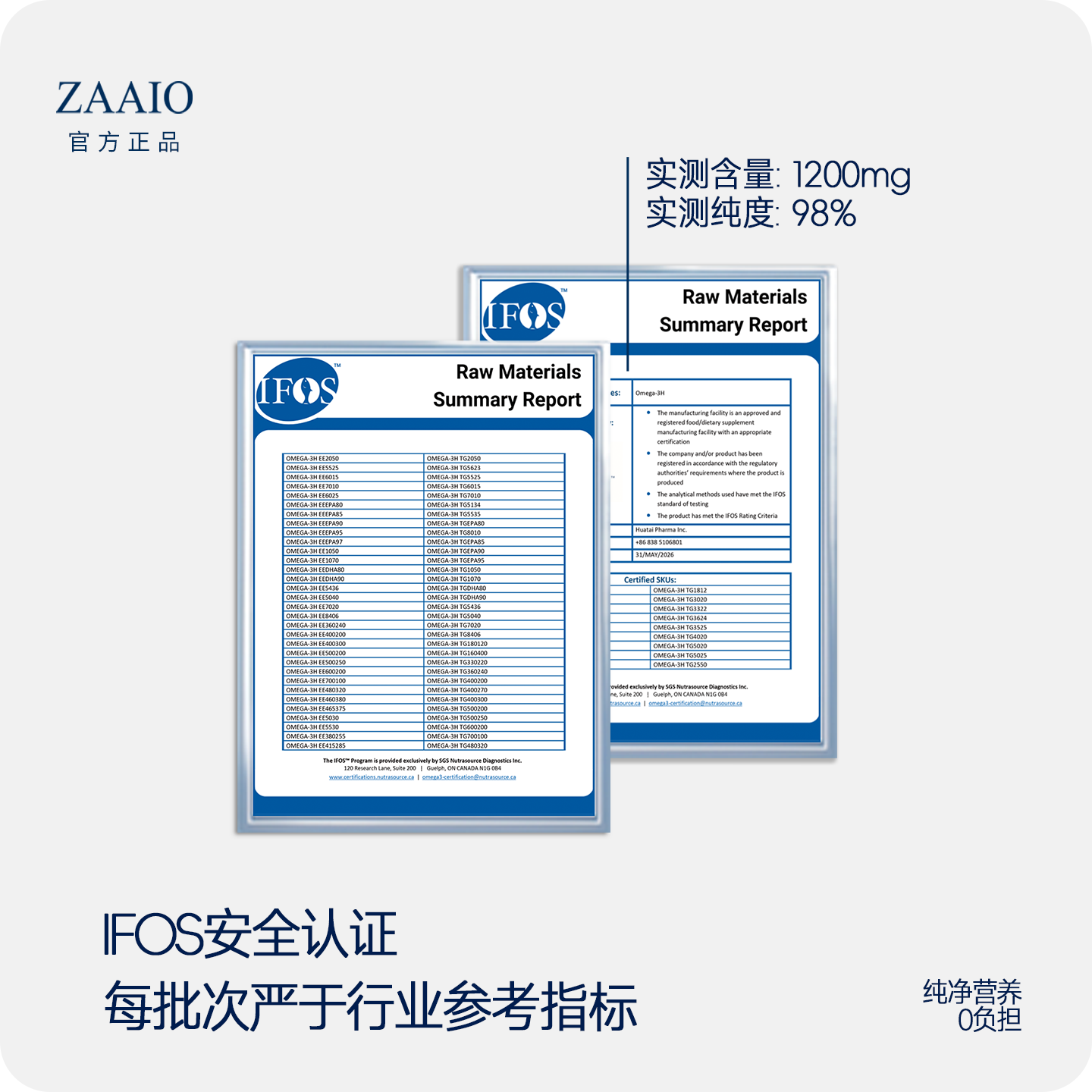 Zaaio98%高纯度Omega-3鱼油rtg型EPADHA成人中老年小颗粒10粒体验装 【限量特价】 10粒*2盒