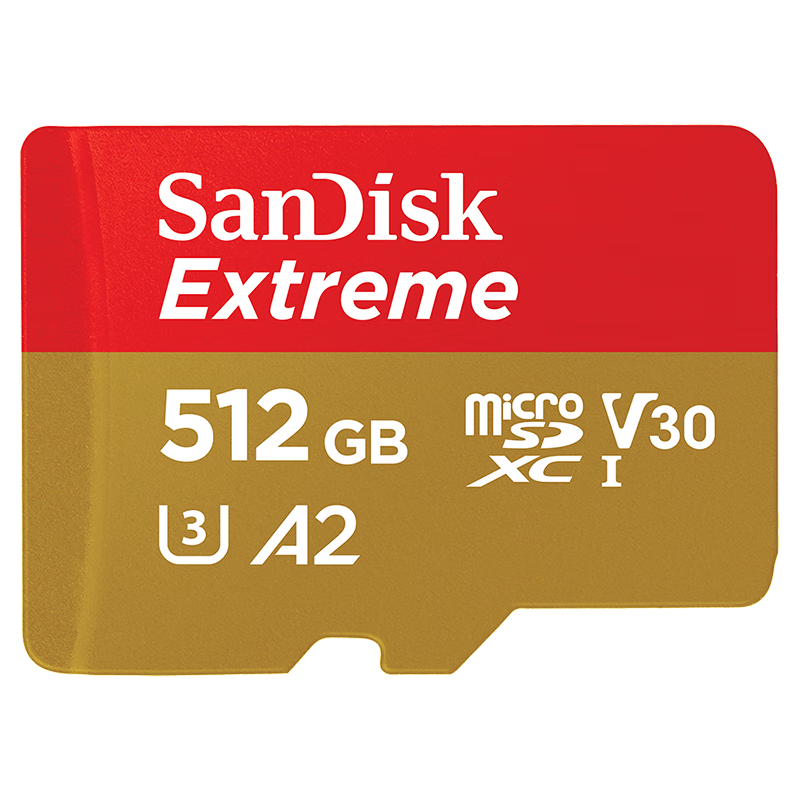 SanDisk 闪迪 Extreme 至尊极速移动版 MicroSD存储卡 512GB（A2、V30、U3）
