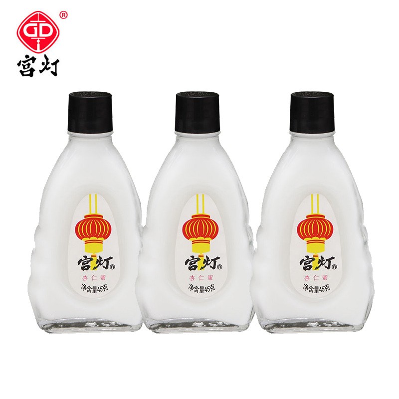 宮燈杏仁蜜玻璃瓶身體乳潤(rùn)膚乳保濕補(bǔ)水滋潤(rùn)乳液經(jīng)典國(guó)貨老牌上海 玻璃瓶杏仁蜜3瓶（45g*3） 45g/瓶
