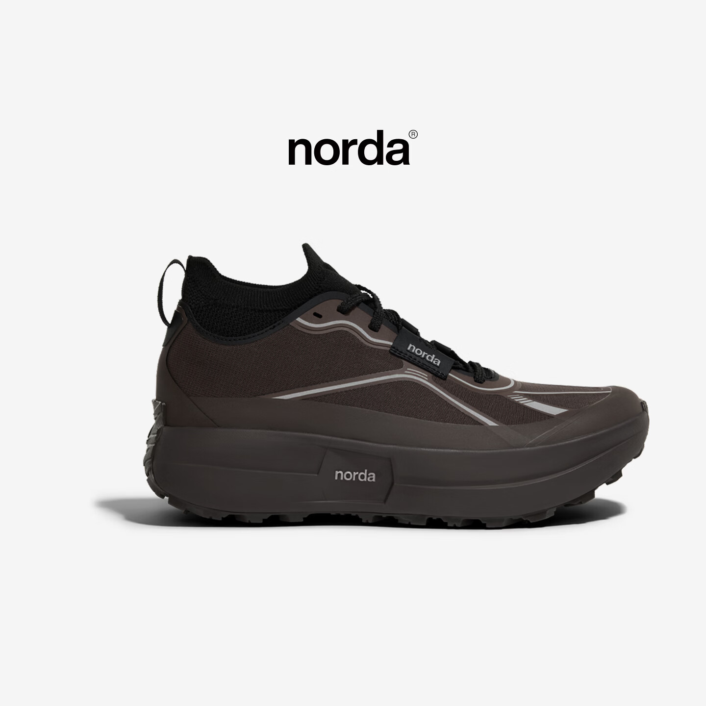 NORDA055G+ 男女高帮越野跑鞋Dyneema户外徒步轻便耐磨轻运动鞋 茴香褐 37 (女)(建议拍大半码)