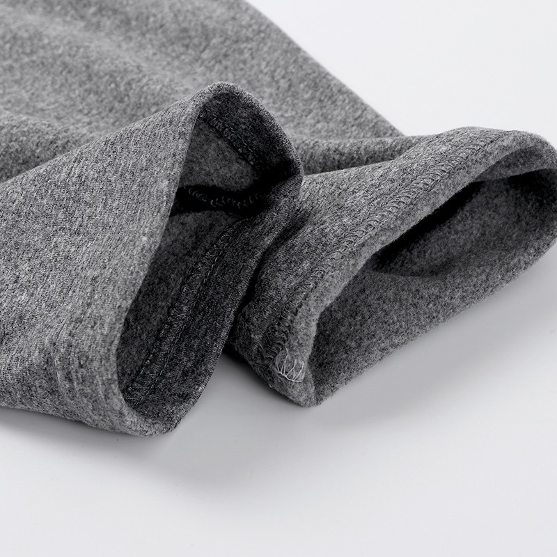 ClleanKoam保暖内衣男士套装秋衣秋裤加厚加绒打底衫圆领冬季内衣 浅灰套装 XXXL（适合180-200斤）