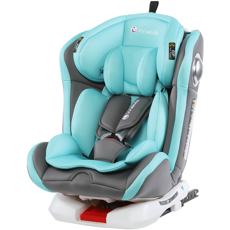 innokids 汽车儿童安全座椅0-4-12岁 宝宝婴儿座椅 360度旋转可躺 isofix硬接口 天使蓝