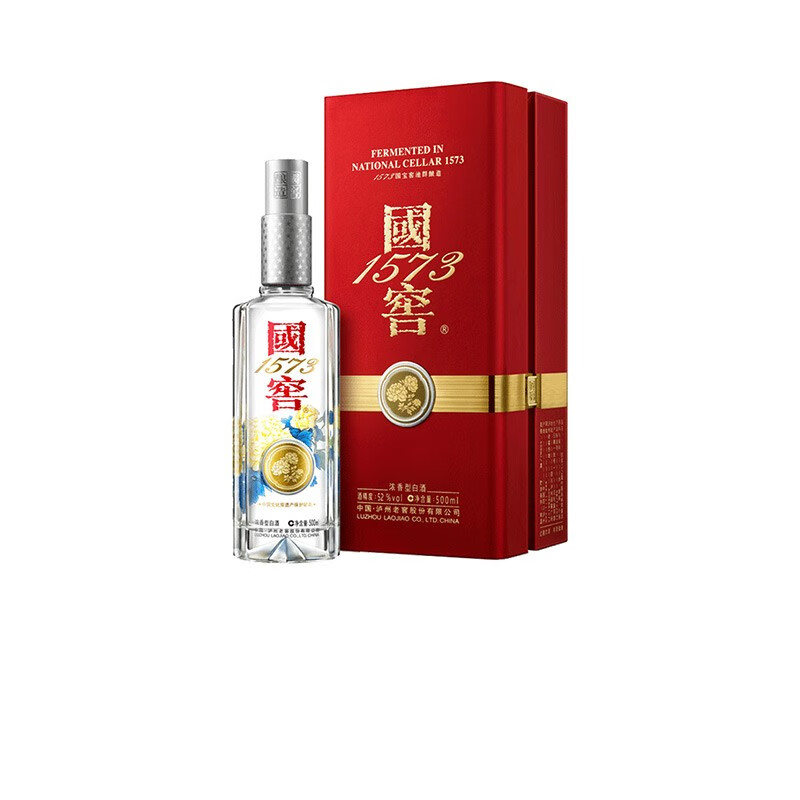 中国白酒　国窖1573　濃香型白酒 　500ml（１本）38度 国窖1573 浓香型白酒52°500ml