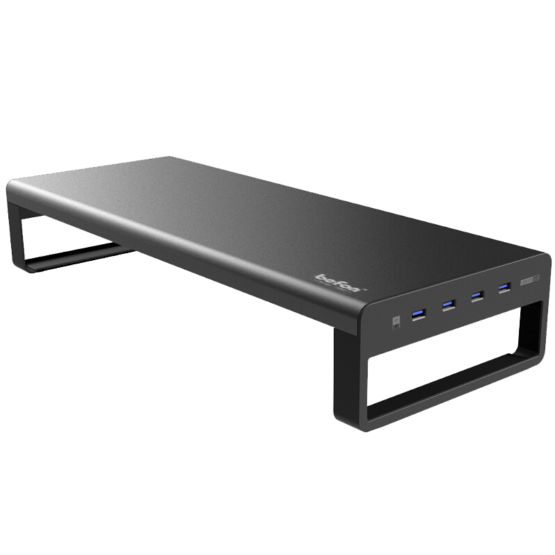 倍方 电脑显示器增高架 8口usb3.0顶配款 显示器支架 笔记本支架 电脑支架 桌面置物架底座托架 键盘收纳架
