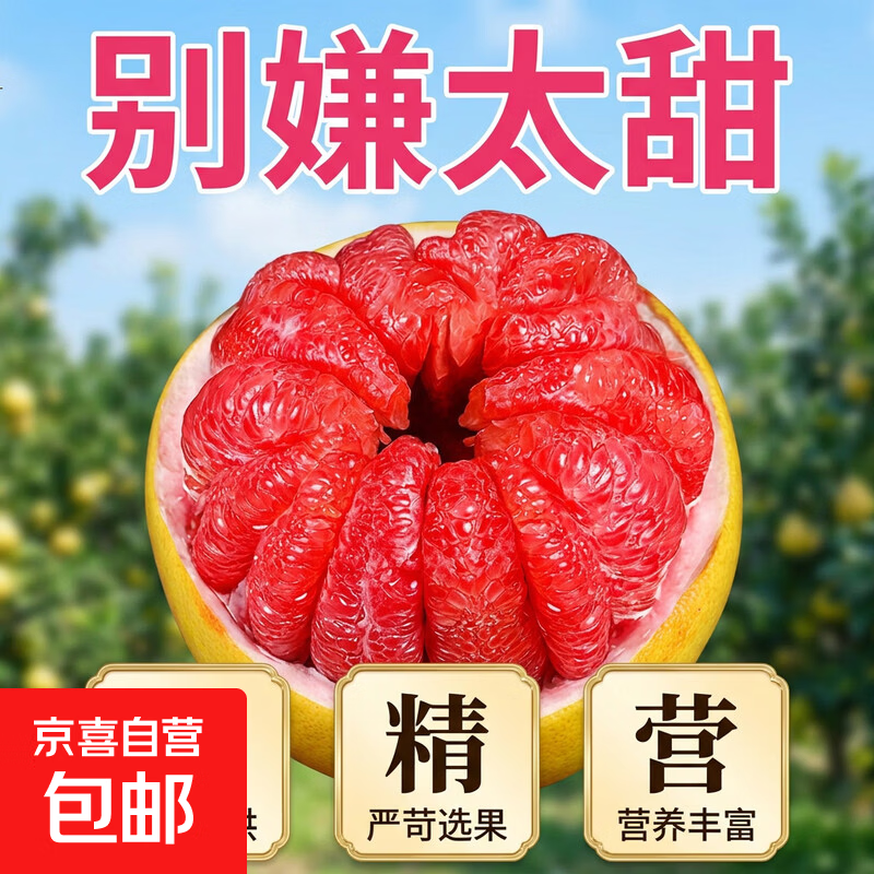26年正宗平和琯溪红心蜜柚老树头茬超甜新鲜水果批发整箱柚子红肉 1粒装(单果净重1-1.5斤)