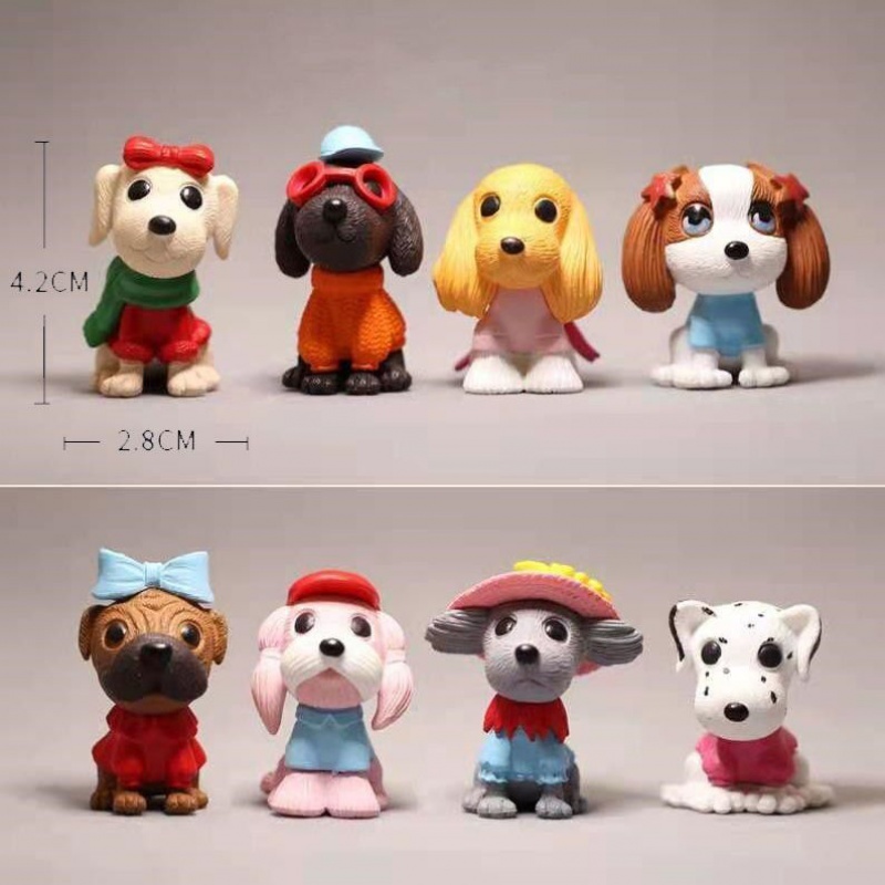 狗卡通动物创意小摆件微景观盆景装饰品生日礼物桌面小摆件 小萌狗