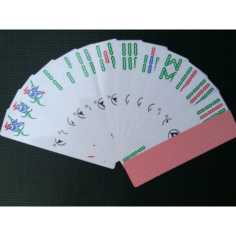 脘铼纸牌108 扑克牌加厚136塑料长条牌纸纸牌纸张108高纸质张定制 108