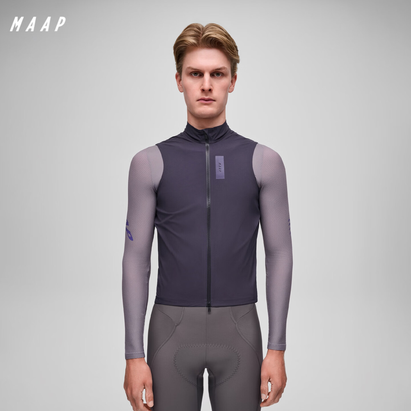 MAAP【新品】男士 Pro Atmos Vest 防风防雨骑行马甲 深海蓝 S