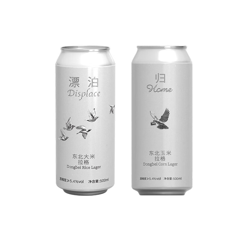 迦图鲮风味玉米啤酒 东北拉格/漂泊东北大米拉格清爽酒花大罐500 2听 归玉米拉格【26.5月产】 500mL