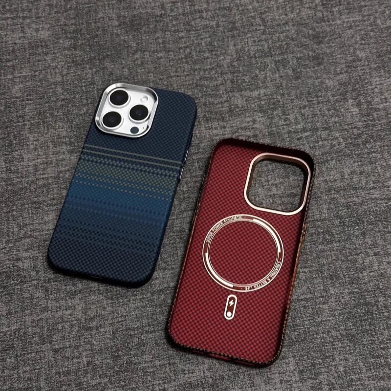 适用iPhone18promax日落手机壳苹果17金属镜框保护套 高山黑【凯夫拉纹磁吸】 iPhone12