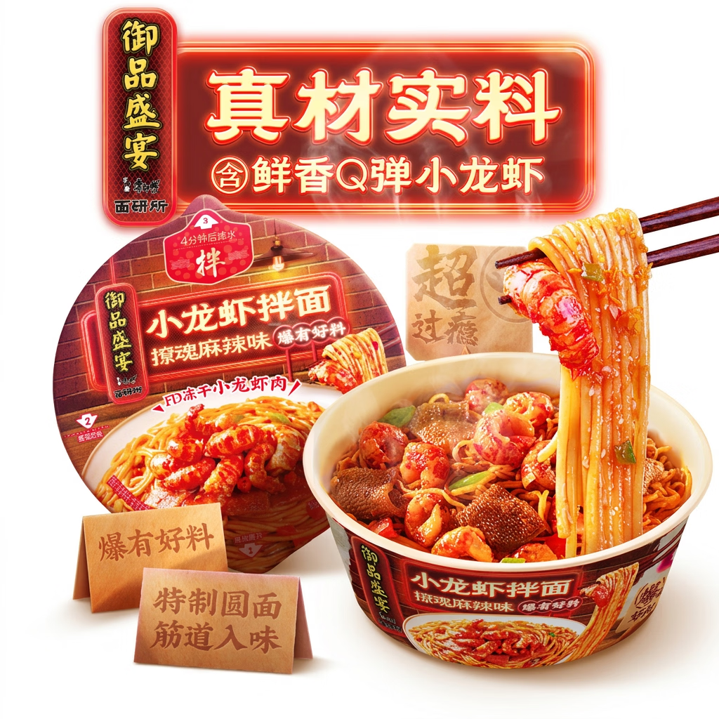 康师傅龙虾方便面164g 0.3元 - 86线报