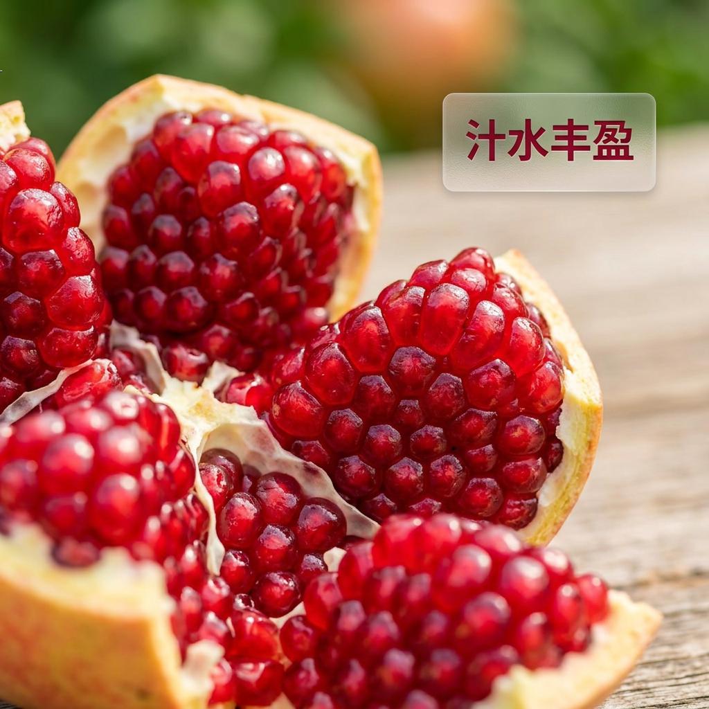 产地直发突尼斯软籽石榴 新鲜现摘，甜石榴 鲜采鲜发，高端礼盒装 600-750g