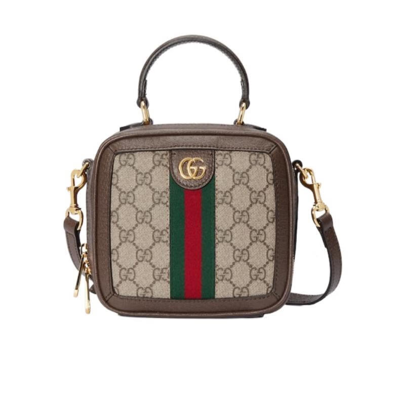 古驰(gucci)女士奢侈品包包 ophidia gg 迷你双g单肩包斜挎包 送女友