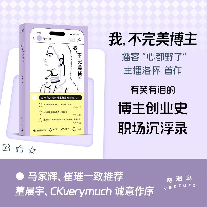 我不完美博主 “心都野了”洛怀首作 有笑有泪的博主创业史 职场沉浮录 董晨宇、CKverymuch作序推荐，马家辉、崔璀推荐 图书