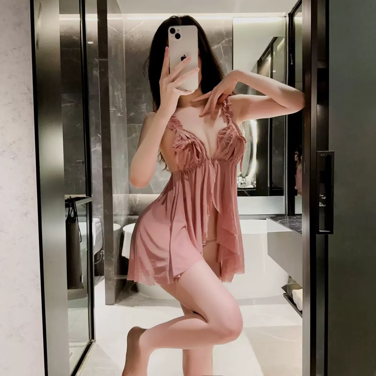 情趣性感睡衣纯欲火辣内衣诱惑情侣房事挑逗吊带睡裙 红色 XL120-150