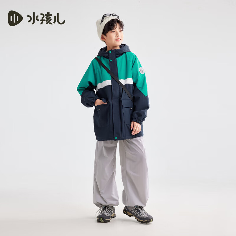 水孩儿（SOUHAIT）【清仓】童装男女童摇粒绒厚外套加绒加厚风衣 极光蓝-1 130