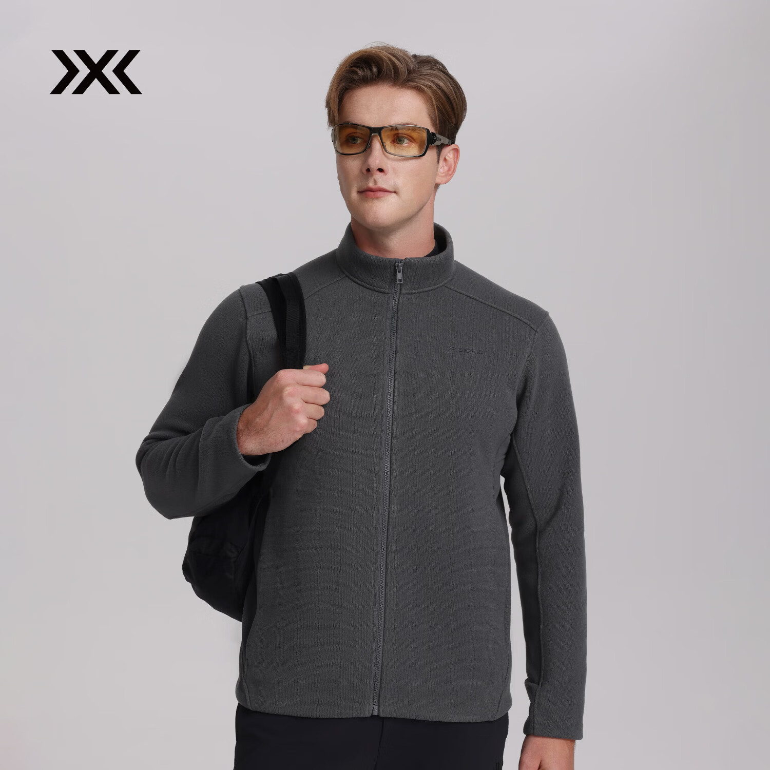 XBIONIC艾德THERMAL PRO立领夹克男上衣外套Polartec抓绒衣保暖透气舒适 鼠尾草灰 L