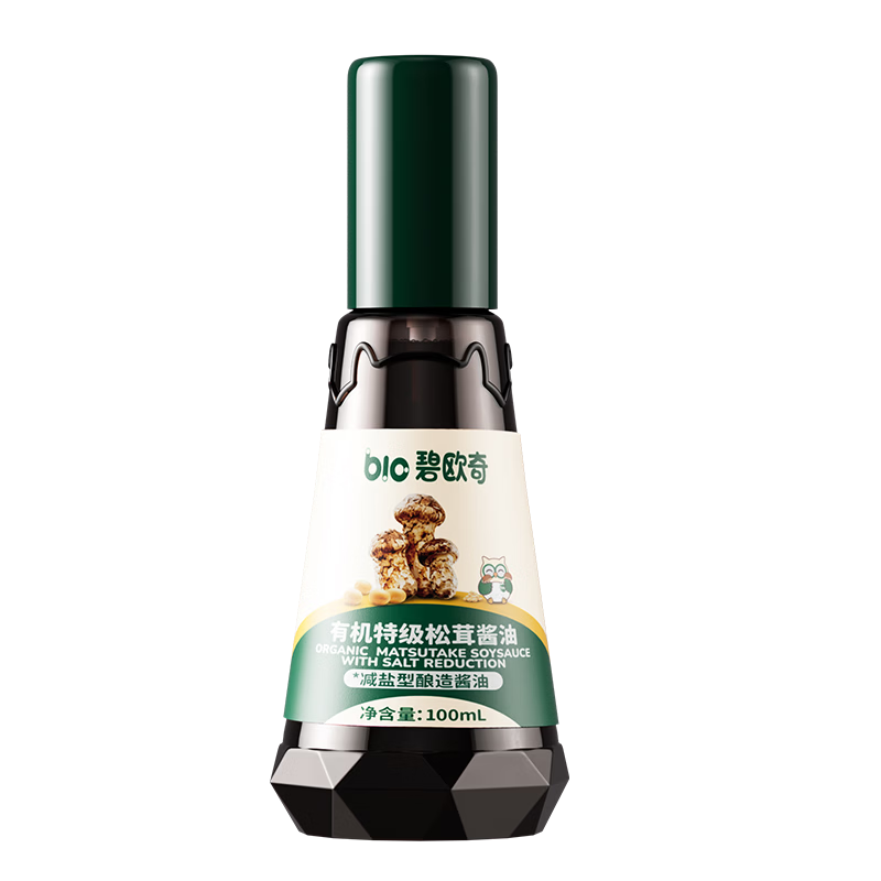 碧欧奇特级有机松茸酱油100ml  儿童宝宝调味减盐喷雾酱油 送婴儿辅食谱