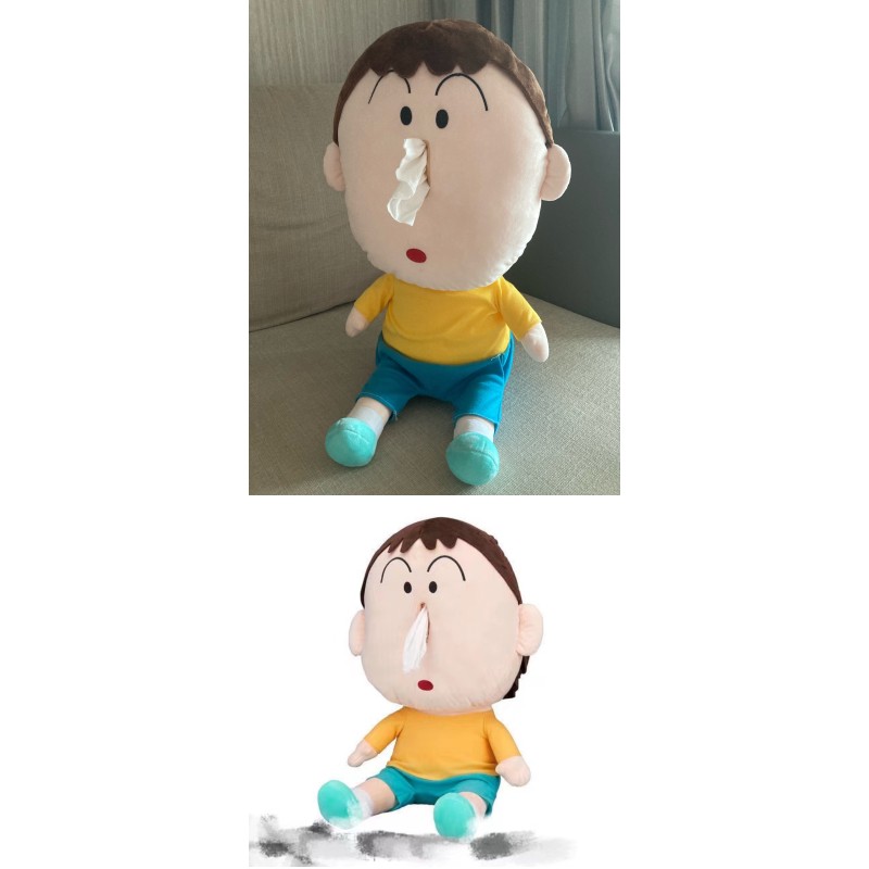 【抖音网红同款】阿呆抽纸盒 蜡笔小新阿呆玩偶纸巾盒万代联动蜡笔