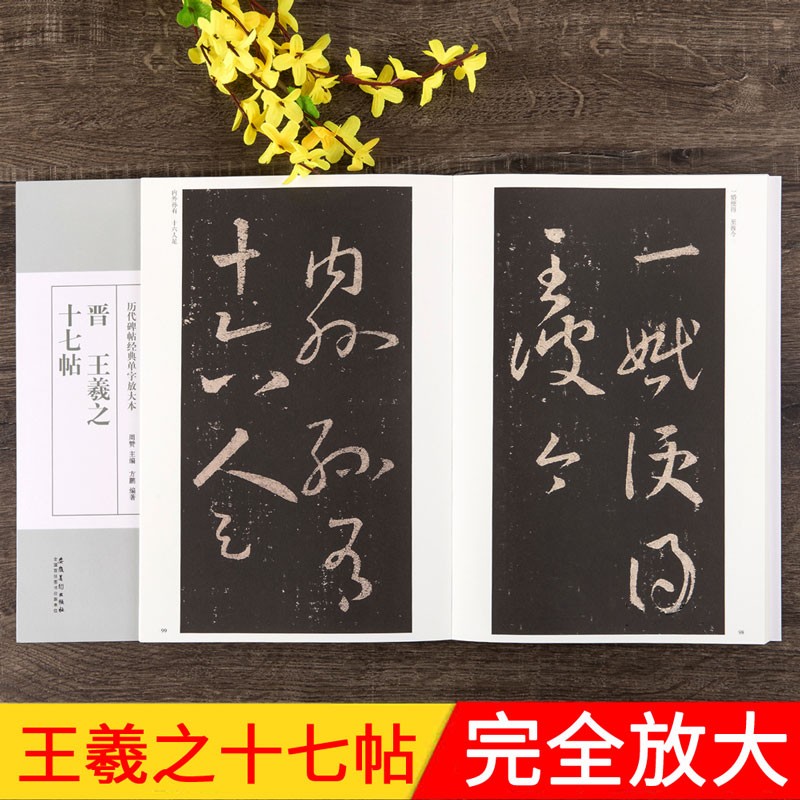 王羲之十七帖 全文放大版 晋 历代碑帖经典单字放大本 附简体旁注