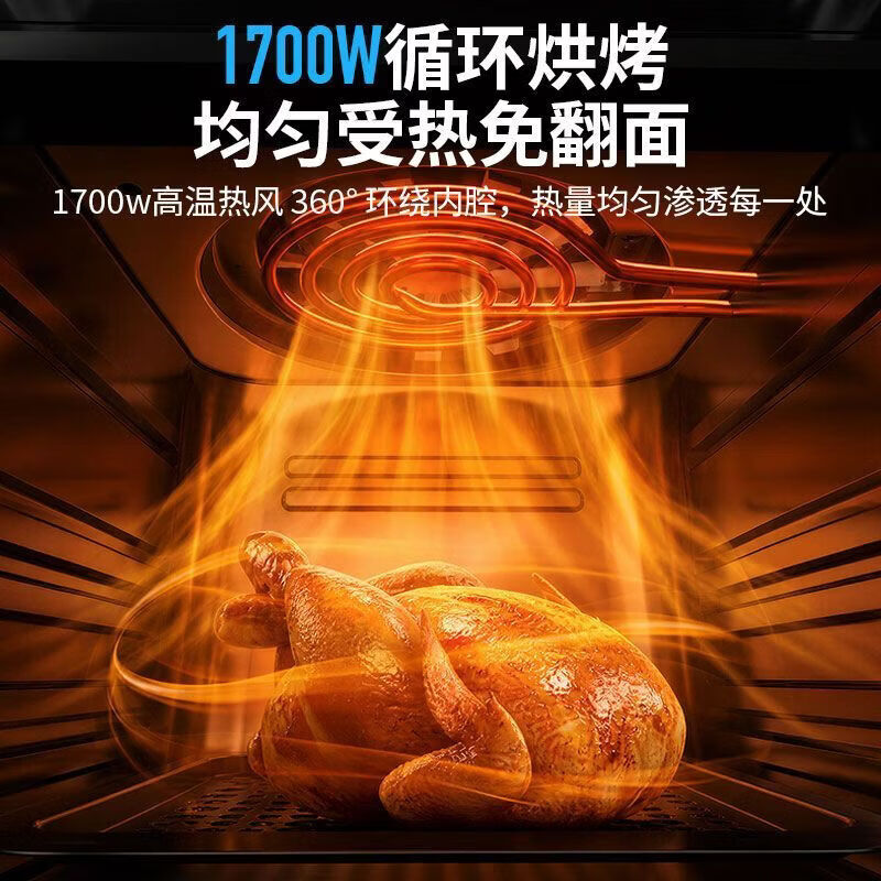 美的（Midea）【补贴20%】电烤箱免翻面 家用立体热风空气炸锅大容量可视健康蒸烤炸多功能一体机 杏色 11.5L 【烤炸一体】